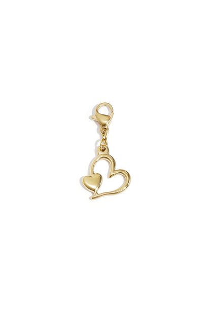 Sieraden bedel dubbele harten DIY