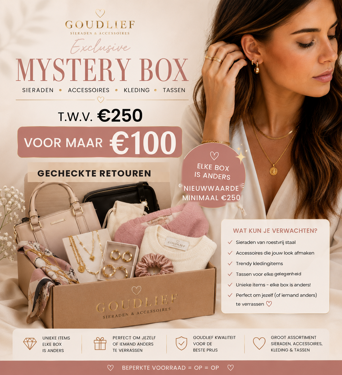 Goudlief Mystery Box Retour Pakketjes t.w.v. €250