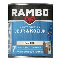 Rambo Pantserbeits Deur & Kozijn Zijdeglans Dekkend - Super Vochtregulerend - RAL 9001 - 0.75L